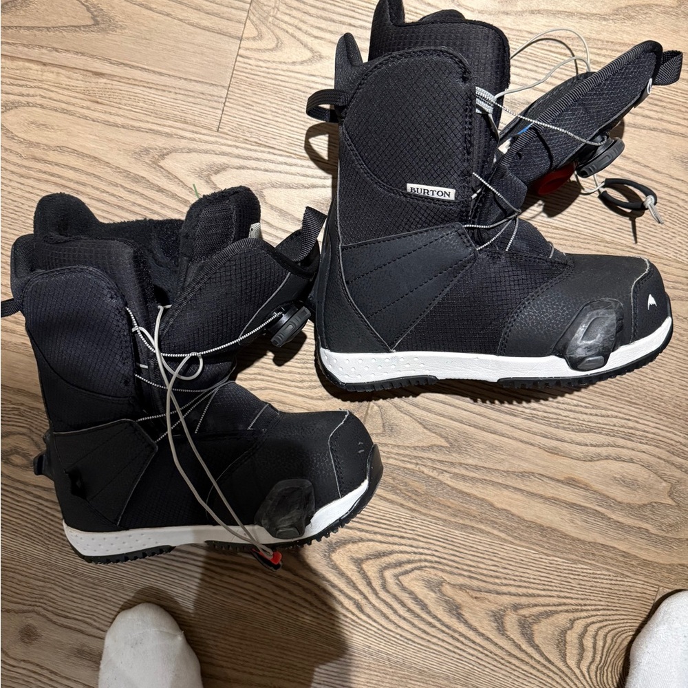 Burton Kids Black Snow Boots with White Soles